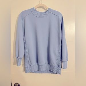Aerie Down to Earth Crewneck Sweatshirt/Light Blue/Size XS